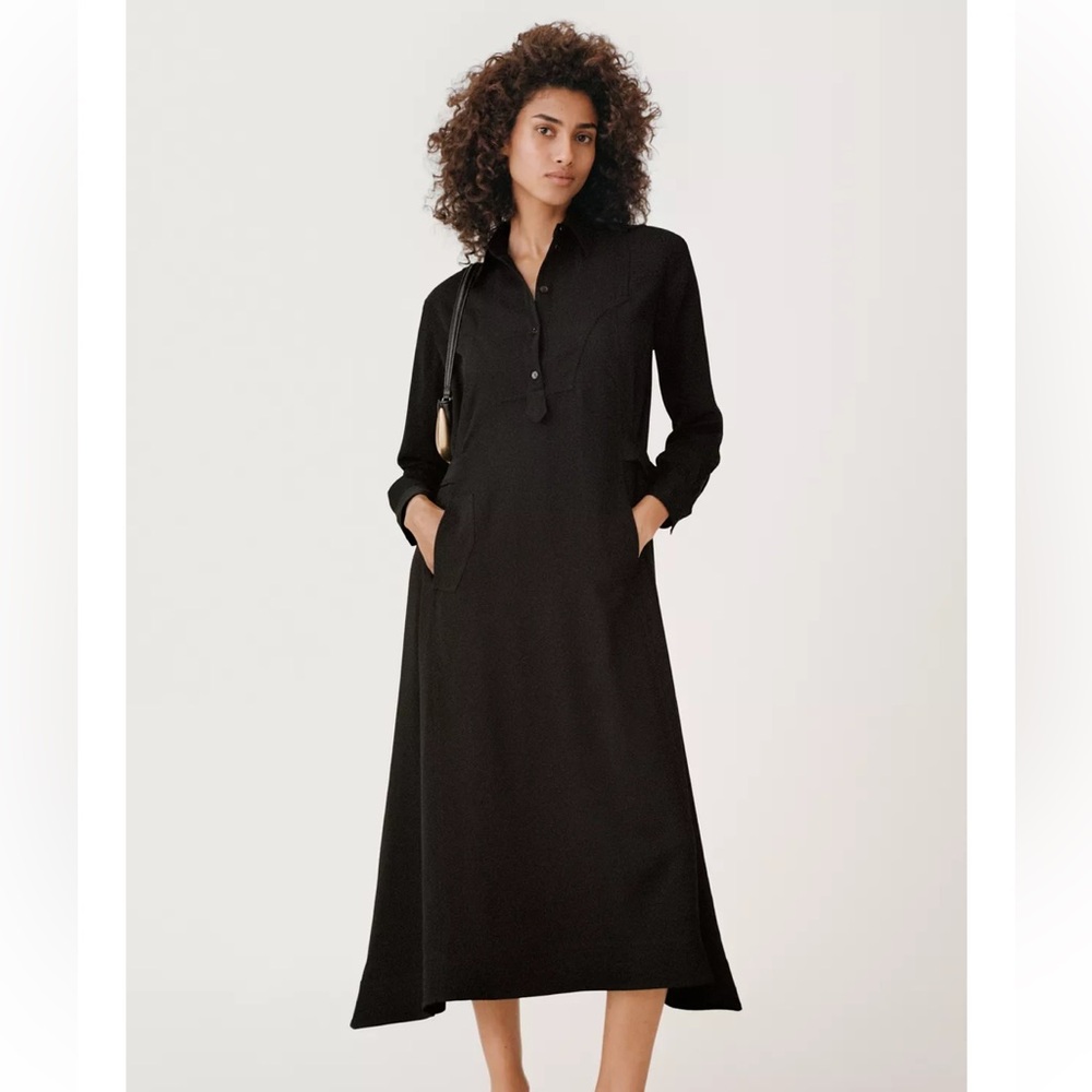 Zara NWT 50th Anniversary belted shirt dress black 3410/514